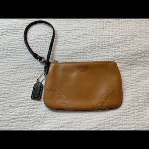 Coach Light tan Leather Wristlet